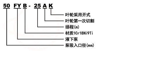 FY不銹鋼化工液下耐腐蝕泵型號意義