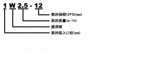 W型單級(jí)懸臂式漩渦泵型號(hào)意義